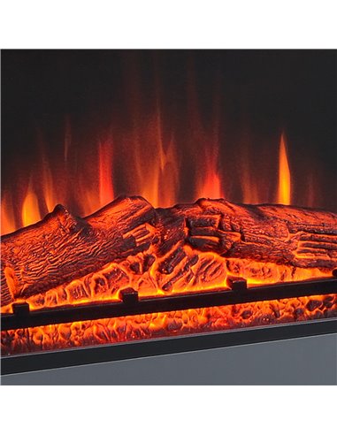 HOMCOM 2000W Electric Fireplace Suite with Remote Control, LED Flame Effect, Overheat Protection, White