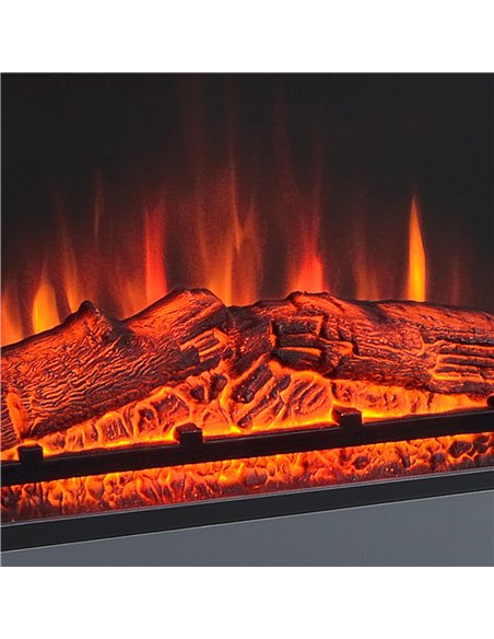 HOMCOM 2000W Electric Fireplace Suite with Remote Control, LED Flame Effect, Overheat Protection, White - pic 28498 | FastDaddyshop