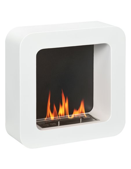 HOMCOM Wall Mounted Ethanol Fireplace with 1L Tank, 2.5 Hour Burning Time, White - pic 28662 | FastDaddyshop