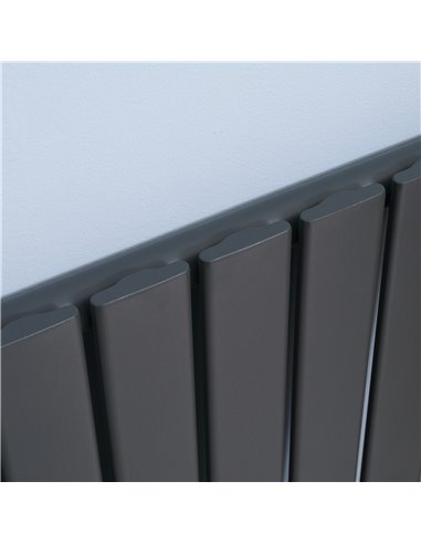 HOMCOM 60 x 60cm Single-layer Horizontal Designer Radiators, Grey