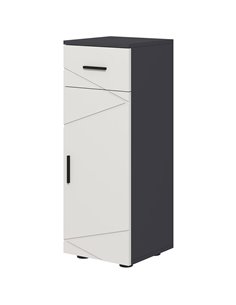 Kleankin Slim Bathroom Storage Cabinet with Drawer, Door Cupboard, Adjustable Shelf and Soft Close Mechanism, Grey