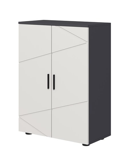 Kleankin Small Bathroom Storage Cabinet with 2-Doors Cupboard, Soft Close Mechanism, Grey - pic 28932 | FastDaddyshop