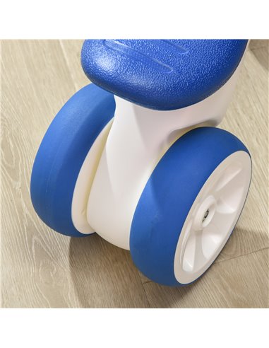 AIYAPLAY Balance Bike for 18-36 Months with Anti Slip Handlebars, 4 Wheels, No Pedal, Gift for Boys and Girls - Blue