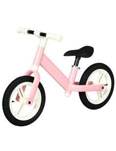 AIYAPLAY 12" Kids Balance Bike, No Pedal Training Bike for Children with Adjustable Seat, 360° Rotation Handlebars - Pink