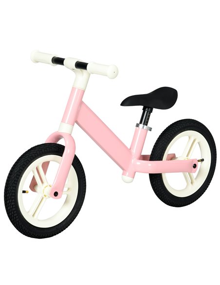 AIYAPLAY 12" Kids Balance Bike, No Pedal Training Bike for Children with Adjustable Seat, 360° Rotation Handlebars - Pink - pic 28986 | FastDaddyshop