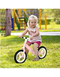 AIYAPLAY 12" Kids Balance Bike, No Pedal Training Bike for Children with Adjustable Seat, 360° Rotation Handlebars - Pink 2