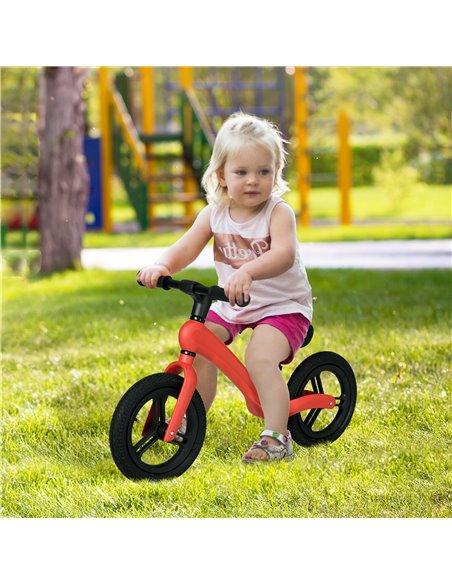 AIYAPLAY 12" Kids Balance Bike, Lightweight Training Bike for Children No Pedal with Adjustable Seat, Rubber Wheels - Red - pic 29005 | FastDaddyshop