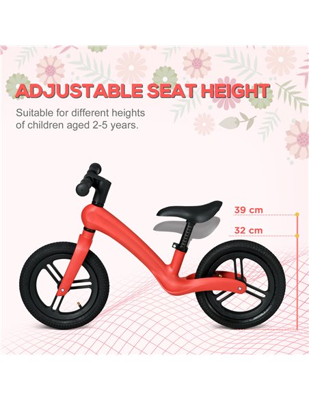 AIYAPLAY 12" Lightweight Kids Balance Bike with Rubber Wheels, Red 370-296V00RD - pic 29007 | FastDaddyshop