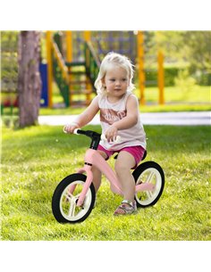 AIYAPLAY 12" Kids Balance Bike, Lightweight Training Bike for Children No Pedal with Adjustable Seat, Rubber Wheels - Pink 2