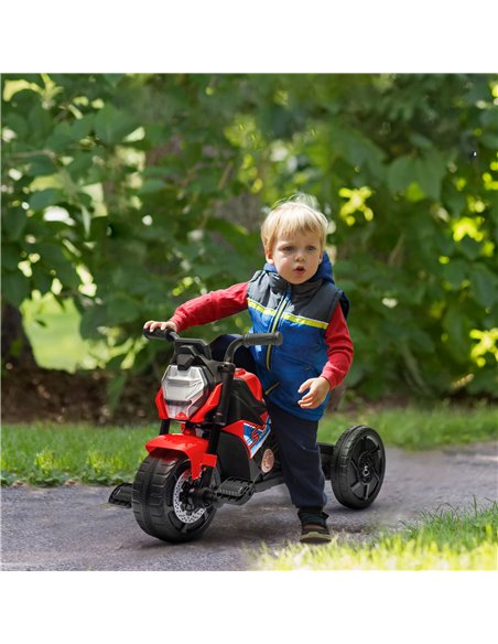 AIYAPLAY Motorcycle Design 3 in 1 Toddler Trike, Sliding Car, Balance Bike with Headlight, Music, Horn, Red - pic 29032 | FastDaddyshop
