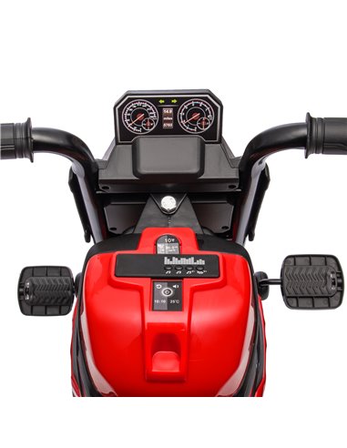 AIYAPLAY Motorcycle Design 3 in 1 Toddler Trike, Sliding Car, Balance Bike with Headlight, Music, Horn, Red