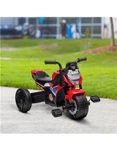 AIYAPLAY Motorcycle Design 3 in 1 Toddler Trike, Sliding Car, Balance Bike with Headlight, Music, Horn, Red