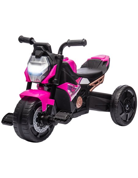 AIYAPLAY Motorcycle Design 3 in 1 Toddler Trike, Sliding Car, Balance Bike with Headlight, Music, Horn, Pink - pic 29040 | FastDaddyshop
