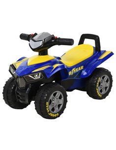 HOMCOM Toddlers Sound Effect PP Quad Bike Walker Yellow/Blue