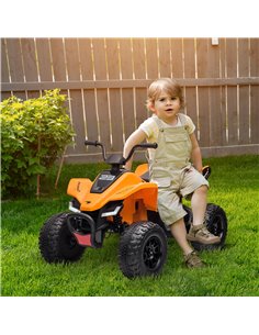 HOMCOM Mclaren Licensed 12V Quad Bike with Slow Start, Music, Headlights, MP3 Slot, Suspension Wheels, for 3-8 Years - Orange 2