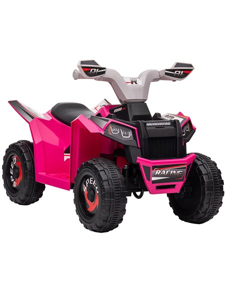 HOMCOM 6V Quad Bike with Wear-Resistant Wheels, Forward Backward Function, for Ages 18-36 Months, Pink - pic 29094 | FastDaddyshop