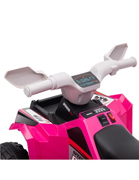 HOMCOM 6V Quad Bike with Wear-Resistant Wheels, Forward Backward Function, for Ages 18-36 Months, Pink - pic 29101 | FastDaddyshop