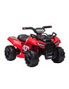 HOMCOM Kids Ride-on Four Wheeler ATV Car with Real Working Headlights, 6V Battery Powered Motorcycle for 18-36 Months, Red