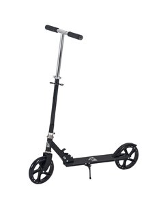 HOMCOM Kids Scooter with Foldable Design, Rear Breaking, Adjustable Height, Black