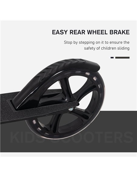 HOMCOM Kids Scooter with Foldable Design, Rear Breaking, Black 371-023BK - pic 29142 | FastDaddyshop