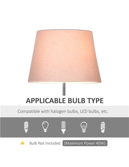 HOMCOM Metal Tripod Floor Lamp w/ 3-Tier Shelves Foot Switch Modern Stylish E27 Lampshade Base  Functional Duo Design - pic 29181 | FastDaddyshop