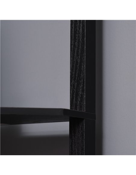 HOMCOM Corner Floor Lamp with Shelves, Pull Chain Switch, Black - pic 29219 | FastDaddyshop