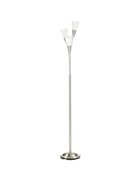 HOMCOM 3-Light Upright Floor Lamps with Steel Base, Silver - pic 29229 | FastDaddyshop