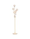 HOMCOM Crystal Floor Lamps for Living Room Bedroom with 5 Light, Modern Upright Standing Lamp, 34x25x156cm, Gold Tone
