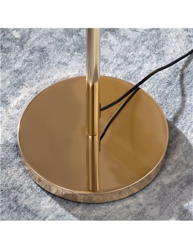 HOMCOM Crystal Floor Lamps for Living Room Bedroom with 5 Light, Modern Upright Standing Lamp, 34x25x156cm, Gold Tone