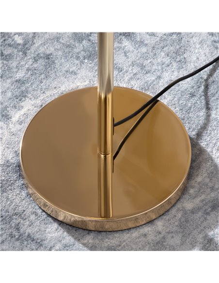 HOMCOM Crystal Floor Lamps for Living Room Bedroom with 5 Light, Modern Upright Standing Lamp, 34x25x156cm, Gold Tone - pic 29246 | FastDaddyshop