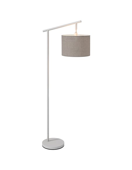HOMCOM Modern Floor Lamp with 350° Rotating Lampshade, for Living Room and Bedroom, LED Bulb Included, Grey - pic 29265 | FastDaddyshop