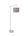 HOMCOM Modern Floor Lamp with 350° Rotating Lampshade, for Living Room and Bedroom, LED Bulb Included, Grey