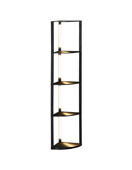 HOMCOM Corner Floor Lamp for Living Room Bedroom with Dimmable Warm White LED Light, Modern Tall Standing Lamp, Black - pic 29283 | FastDaddyshop