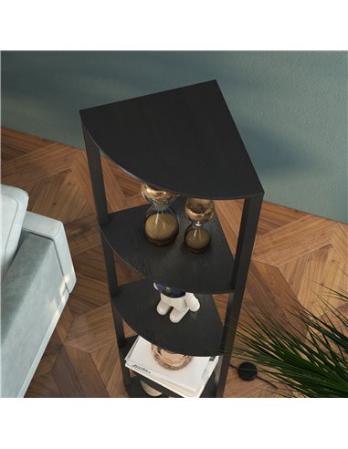 HOMCOM Corner Floor Lamp for Living Room Bedroom with Dimmable Warm White LED Light, Modern Tall Standing Lamp, Black