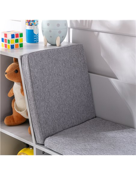 HOMCOM Kids Storage Cabinet, Organiser Display Shelf w/ Six Compartments for Toys, Clothes, Books - Grey - pic 29345 | FastDaddyshop