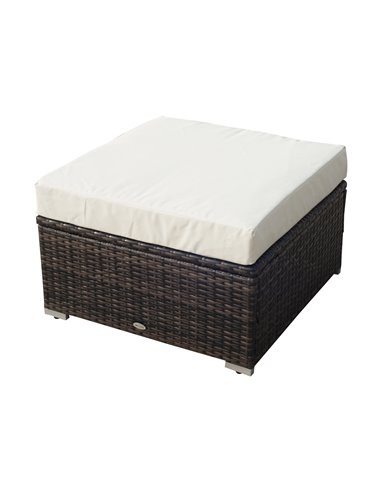 Outsunny 5-Seater Rattan Furniture Set- Brown/Milk White