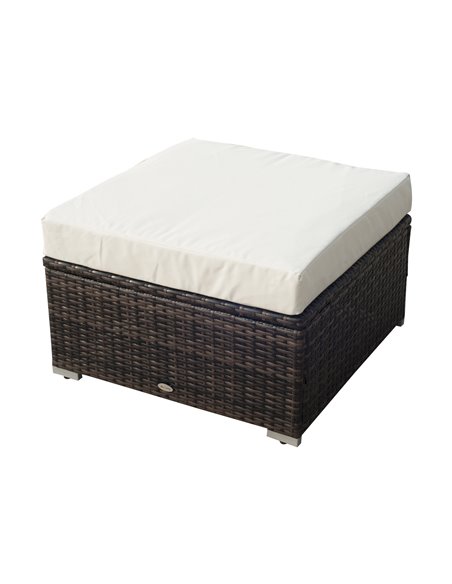 Outsunny 5-Seater Rattan Furniture Set- Brown/Milk White - pic 29433 | FastDaddyshop