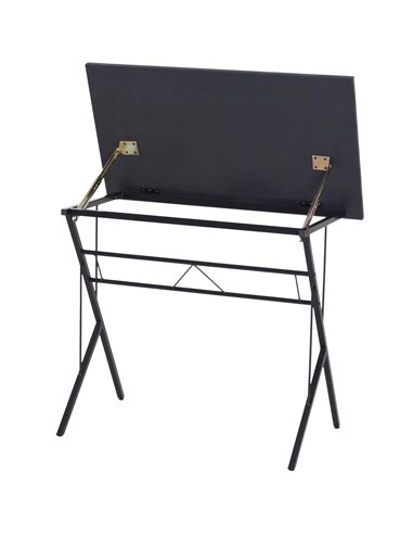 Vinsetto Computer Desk Writing Workstation Art Drawing Drafting Board Craft Table Tiltable Tabletop Adjustable Height Black 90L 