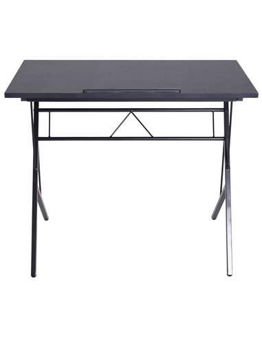 Vinsetto Computer Desk Writing Workstation Art Drawing Drafting Board Craft Table Tiltable Tabletop Adjustable Height Black 90L 