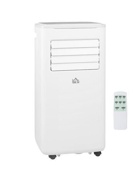HOMCOM 9,000 BTU Portable Air Conditioner, Smart Home WiFi Compatible, Dehumidifier, Cooling Fan with Remote, LED Display, White - pic 29743 | FastDaddyshop