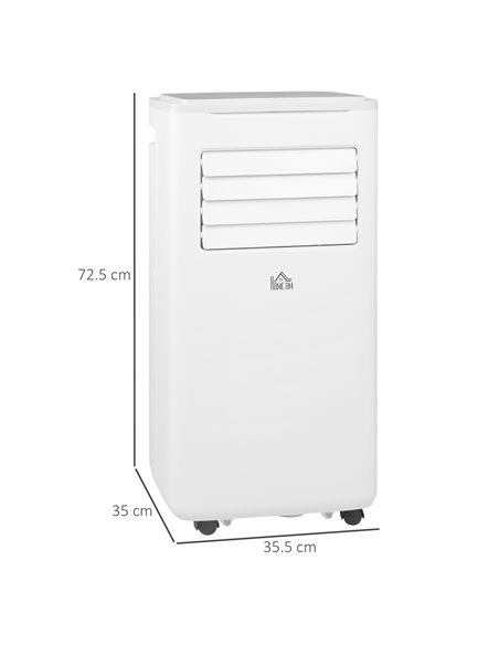 HOMCOM 9,000 BTU Portable Air Conditioner, Smart Home WiFi Compatible, Dehumidifier, Cooling Fan with Remote, LED Display, White - pic 29745 | FastDaddyshop