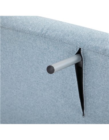 HOMCOM Single Sofa Bed Sleeper Foldable Portable Pillow Lounge Couch Living Room Furniture - Blue