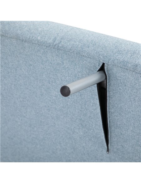 HOMCOM Single Sofa Bed Sleeper Foldable Portable Pillow Lounge Couch Living Room Furniture - Blue - pic 29913 | FastDaddyshop