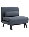 HOMCOM Single Sofa Bed Sleeper, Foldable Portable Pillow Lounge Couch Living Room Furniture, Dark Grey
