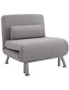 HOMCOM Single Sofa Bed Futon Chair Sleeper, Foldable Portable Lounge Couch, Living Room Furniture Grey