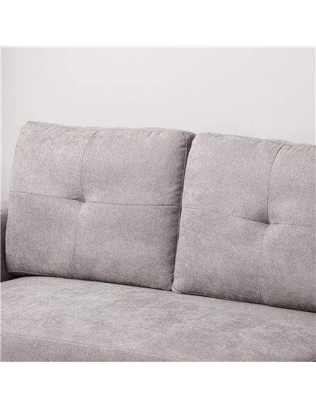 HOMCOM Linen-Look L-Shaped Sofa Bed, Reversible Couch with Storage, Grey - pic 29956 | FastDaddyshop