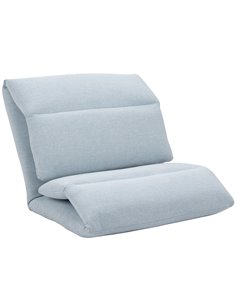 HOMCOM Adjustable Floor Chair with Back Support, Folding Chair Bed, Lazy Sofa Bed for Gaming, Meditation, Reading, Blue
