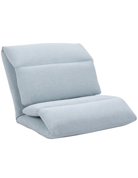 HOMCOM Adjustable Floor Chair with Back Support, Folding Chair Bed, Lazy Sofa Bed for Gaming, Meditation, Reading, Blue - pic 29986 | FastDaddyshop