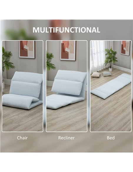 HOMCOM Folding Adjustable Floor Chair with Back Support, Blue 839-572V70BU - pic 29990 | FastDaddyshop