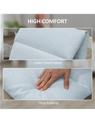 HOMCOM Adjustable Floor Chair with Back Support, Folding Chair Bed, Lazy Sofa Bed for Gaming, Meditation, Reading, Blue